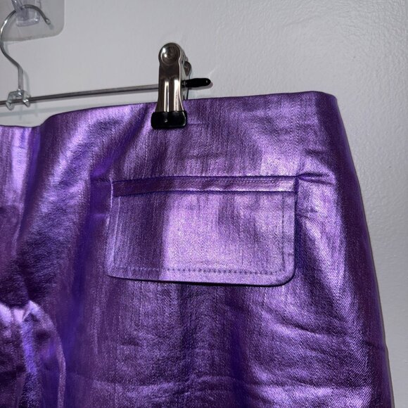 NWT Fashion Nova Legally Perfect Metallic Purple Mini Skirt XL - Picture 3 of 7